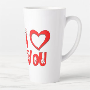 Elegant I Love You Keramik Minimalist Rot Milchtasse