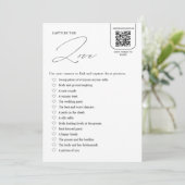 Elegant I Spy Wedding Game Card Einladung (Stehend Vorderseite)