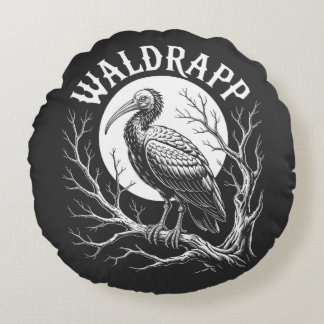 Elegant Ibis – Monochrome Wildlife - endangered Rundes Kissen