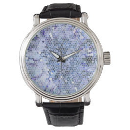 Elegant ice blue mosaic armbanduhr
