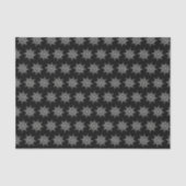 Elegant Ice Crystals Pattern on Black Seidenpapier (Vorderseite)