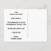 Elegant "ich ZIEHE!" um Adressenänderung Postkarte (Rückseite)