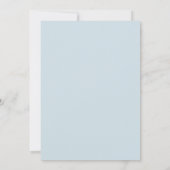 Elegant Icy Blue Winter Floral Wedding Einladung (Rückseite)