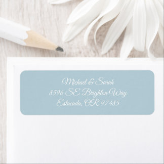 Elegant Icy Winter Blue Return Address