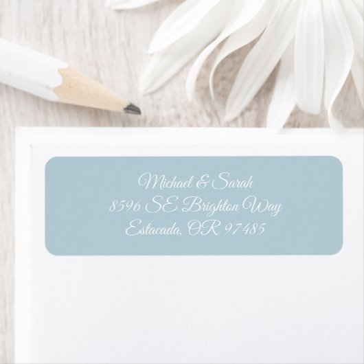 Elegant Icy Winter Blue Return Address (Insitu)