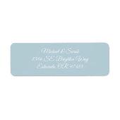 Elegant Icy Winter Blue Return Address (Vorne)