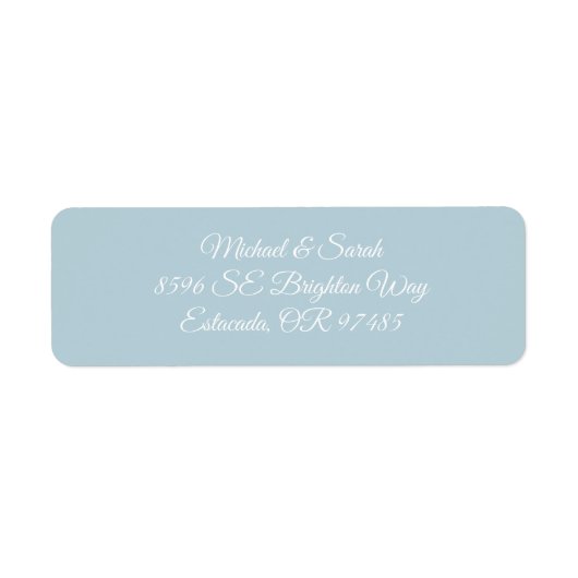 Elegant Icy Winter Blue Return Address (Vorne)