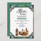 Elegant Iftar Dinner Party Ramadan 2025 Einladung (Vorne/Hinten)