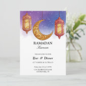 Elegant Iftar Einladung (Stehend Vorderseite)