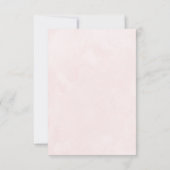 Elegant im Herbst Rosa Töne Hochzeit Dankeskarte (Rückseite)