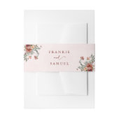 Elegant im Herbst Rosa Töne Hochzeit Einladungsbanderole (Vorderseite Beispiel)