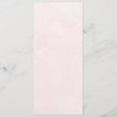 Elegant im Herbst Rosa Töne Hochzeit Menükarte (Rückseite)