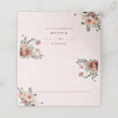 Elegant im Herbst Rosa Töne Hochzeit Platzkarte (Außenseite Aufgefaltet)