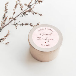 Elegant im Herbst Rosa Töne Hochzeit Runder Aufkleber