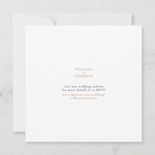 Elegant im Simplicity Carmel Square Save the Date (Rückseite)