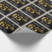 Elegant, Imitate Gold 65. Geburtstag + Individuell Geschenkpapier (Ecke)