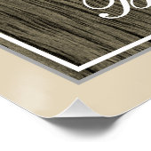 Elegant, Imitate Holz, Imitate Gold 77. Geburtstag Poster (Ecke)