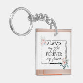 Elegant immer Sister Quote Akryllischer Schlüssela Schlüsselanhänger (Vorderseite links)