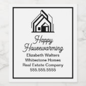 Elegant Immobilienfirma Maßgeschneiderter Makler Weinetikett (Einzelnes Label)