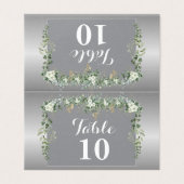 Elegant in Blau und Silber geklappte Karte (Außenseite Aufgefaltet)