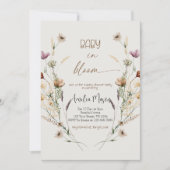 Elegant "In Bloom" Baby Shower Party Einladung (Vorderseite)