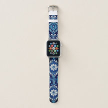 Elegant in Bloom: Barocke Blue Apple Watch Band
