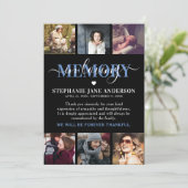 Elegant in der Liebe Erinnerungsfoto Collage Halte Dankeskarte (Stehend Vorderseite)