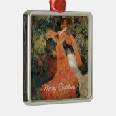 Elegant in der Nähe eines Frühlings, frohe Weihnac Ornament Aus Metall (Rechts)