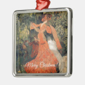 Elegant in der Nähe eines Frühlings, frohe Weihnac Ornament Aus Metall (Links)