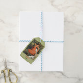 Elegant in der Nähe eines Frühlings, Geschenkanhänger (Mit Garn)