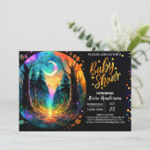 Elegant in die Woods Magic Baby Dusche Einladung (Stehend Vorderseite)