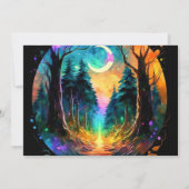 Elegant in die Woods Magic Baby Dusche Einladung (Rückseite)