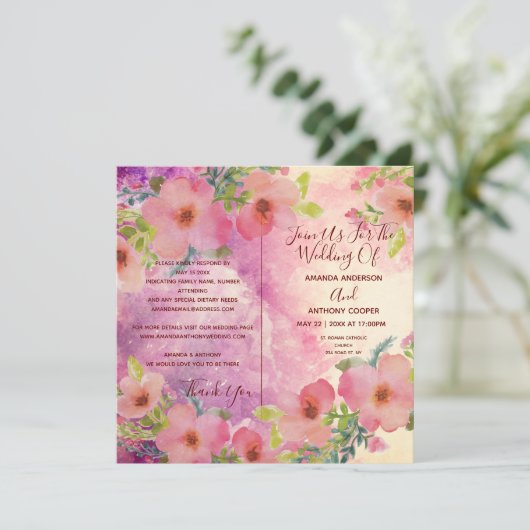 Elegant in einem eleganten Aquarell-Flyer (Stehend Vorderseite)