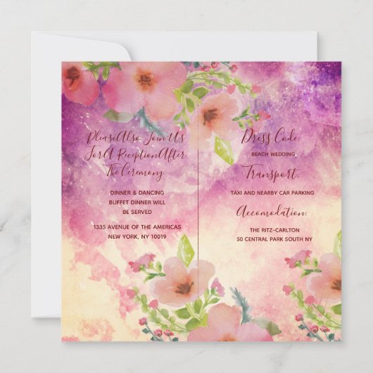 Elegant in einem eleganten Aquarell-Flyer (Rückseite)