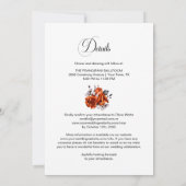 Elegant in einer orangen Rose Blumenhochzeit Einladung (Rückseite)