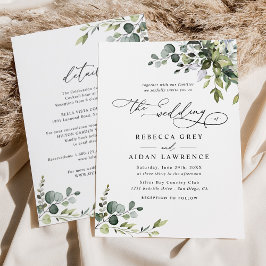 Elegant in einer Wasserfarbenwelt Hochzeit Einladung