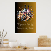 "Elegant in jedem Sip-Poster Poster (Küche)