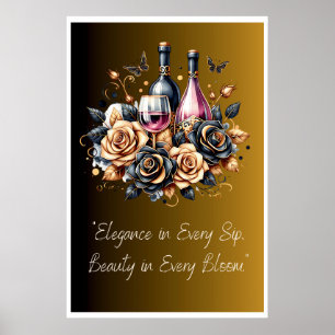"Elegant in jedem Sip-Poster Poster