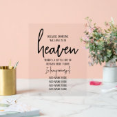 Elegant in Love Memory Einfache Hochzeit Acrylschild (Hochzeit)