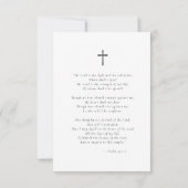 Elegant in Love Memory Foto Beerdigung Gebetskarte (Rückseite)