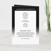 Elegant in Love Memory Foto Beerdigung/Memorial Programm (Rückseite)