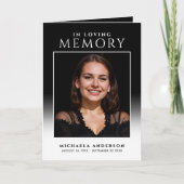 Elegant in Love Memory Foto Beerdigung/Memorial Programm (Vorderseite)