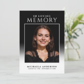 Elegant in Love Memory Foto Beerdigung/Memorial Programm (Stehend Vorderseite)