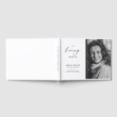 Elegant in Love Memory Foto Gedenkfeier Gästebuch (Voll)