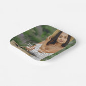 Elegant in Love Memory Foto Gedenkfeier Pappteller (Gewinkelt)