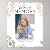 Elegant in Love Memory | Foto Memorial Poster (Vorne)