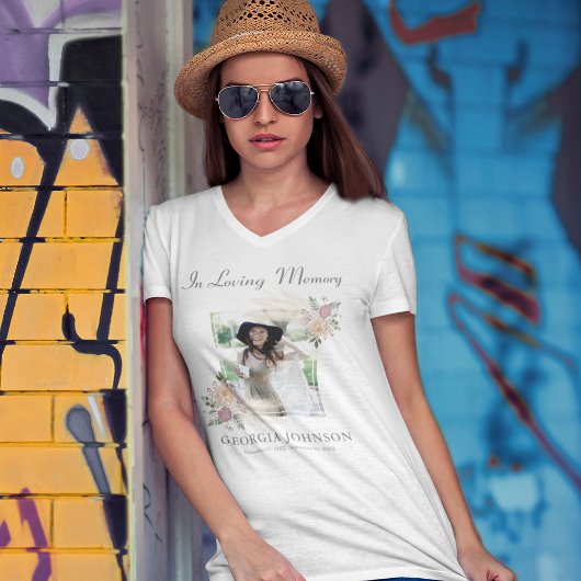 Elegant in Love Memory | Foto Memorial T - Shirt