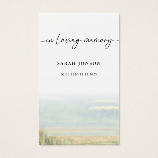 Elegant in Love Memory Funeral Gedenkgebet (Vorderseite)