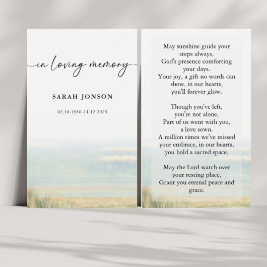 Elegant in Love Memory Funeral Gedenkgebet