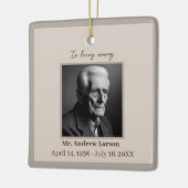 Elegant in Love Memory Funeral Memorial Keramikornament (Links)